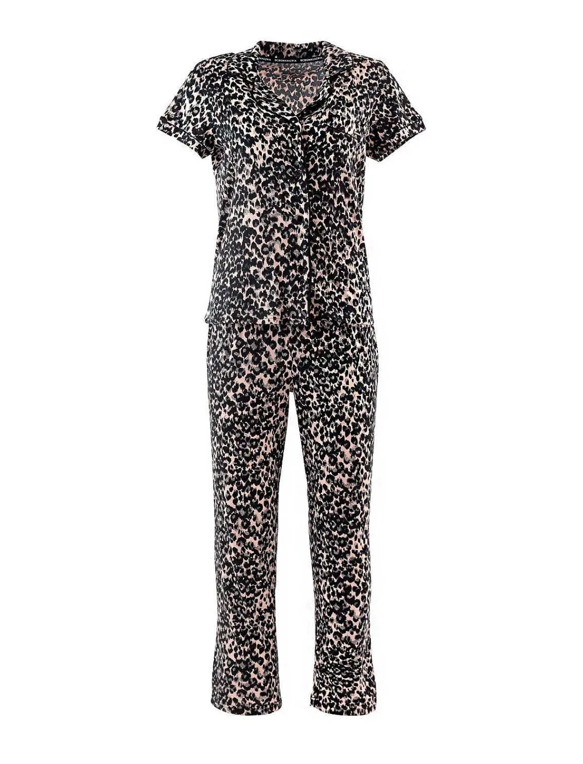Sale Animal Print Leopard Loose Pajama Set Women Pajamas