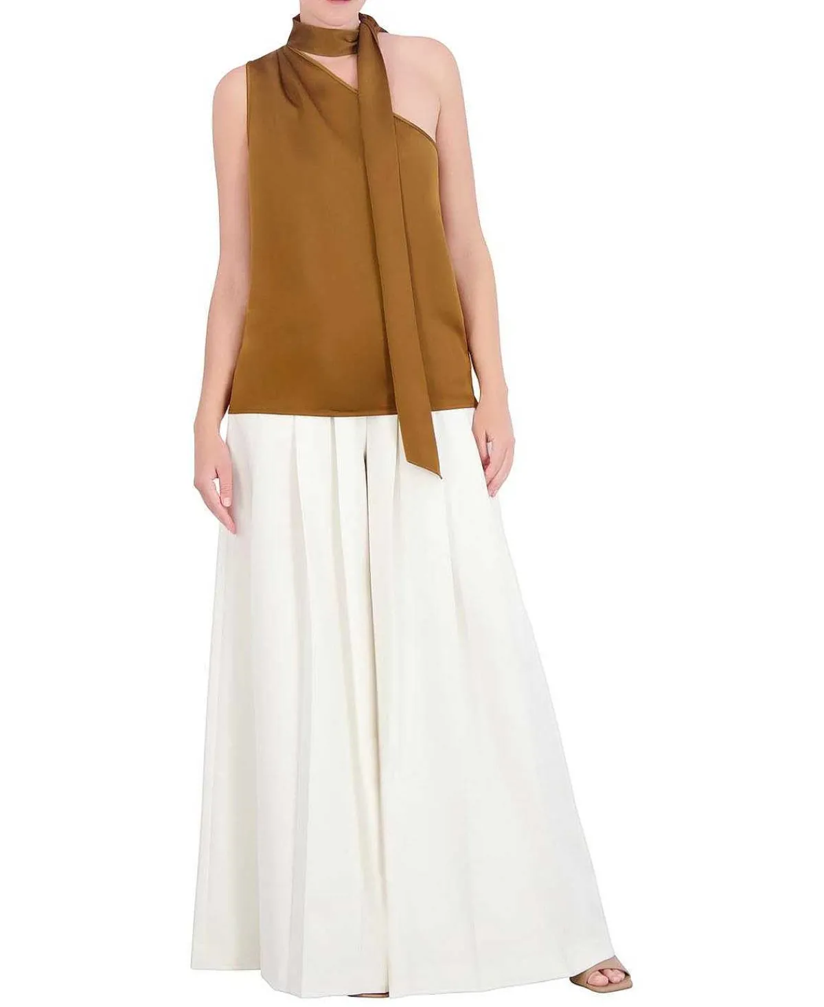 Fashion Asymmetric Blouse With Lazo Women Tops