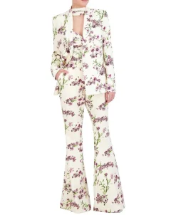 Cheap Blazer With Floral Solapa Women Outerwear