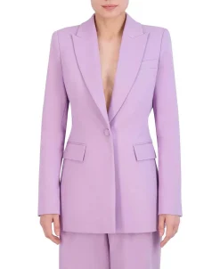 Outlet Blazer With Muesca Solapa Women Outerwear