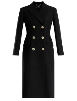 Best Classic Shelter Double Button Fit And Flare Women Outerwear