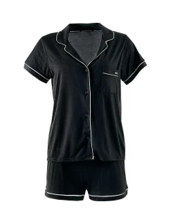 Best Contrast Ribbon Pajama Set Women Pajamas