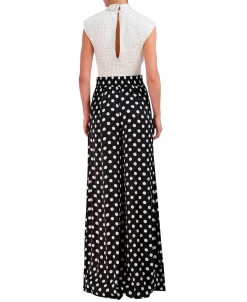 Hot Crop Blouse Halter Effect Drapeed Cutout Lunares Women Tops