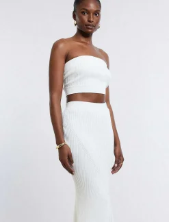 Cheap Crop Top Punto Bandeau Women Tops