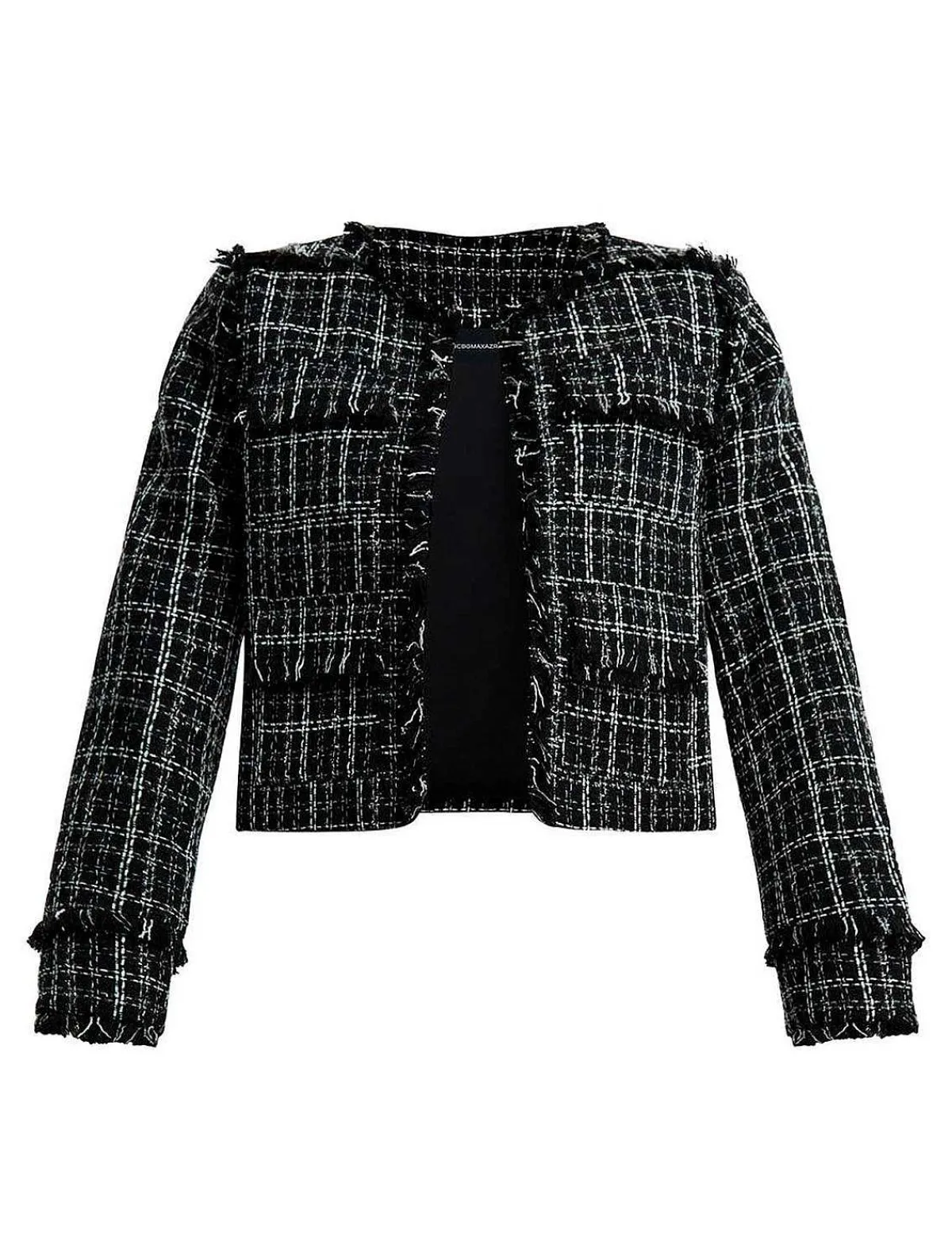 Hot Cuadros Tweed Jacket Women Outerwear