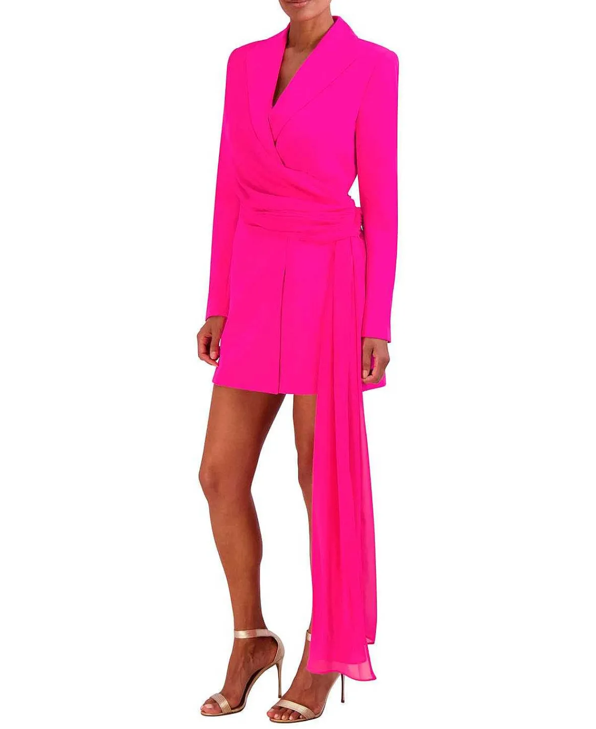 Online Drapeed Blazer Dress Women Cocktail