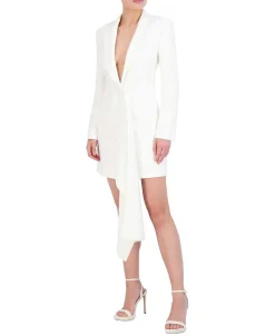 Flash Sale Drapeed Effect Blazer Dress Women Cocktail