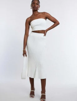Flash Sale Falda Punto Corte Sirena Women Skirts