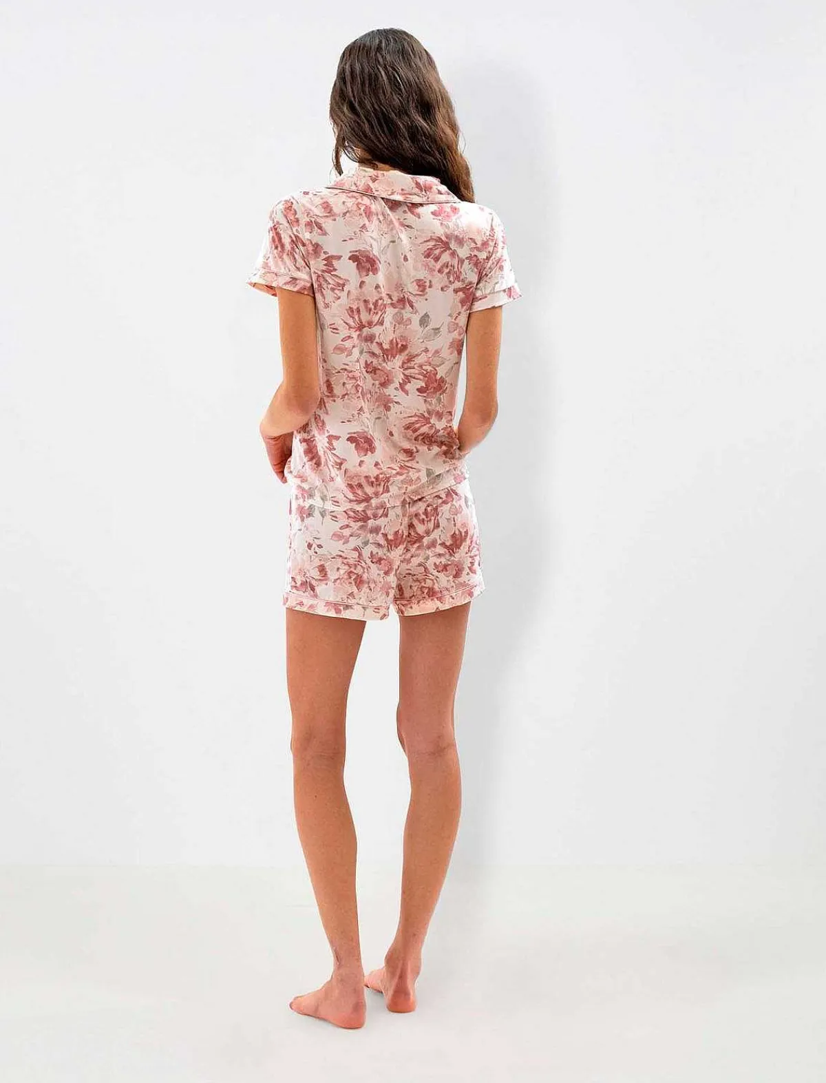 Best Sale Floral Print Cut Pajama Set Women Pajamas