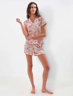 Best Sale Floral Print Cut Pajama Set Women Pajamas