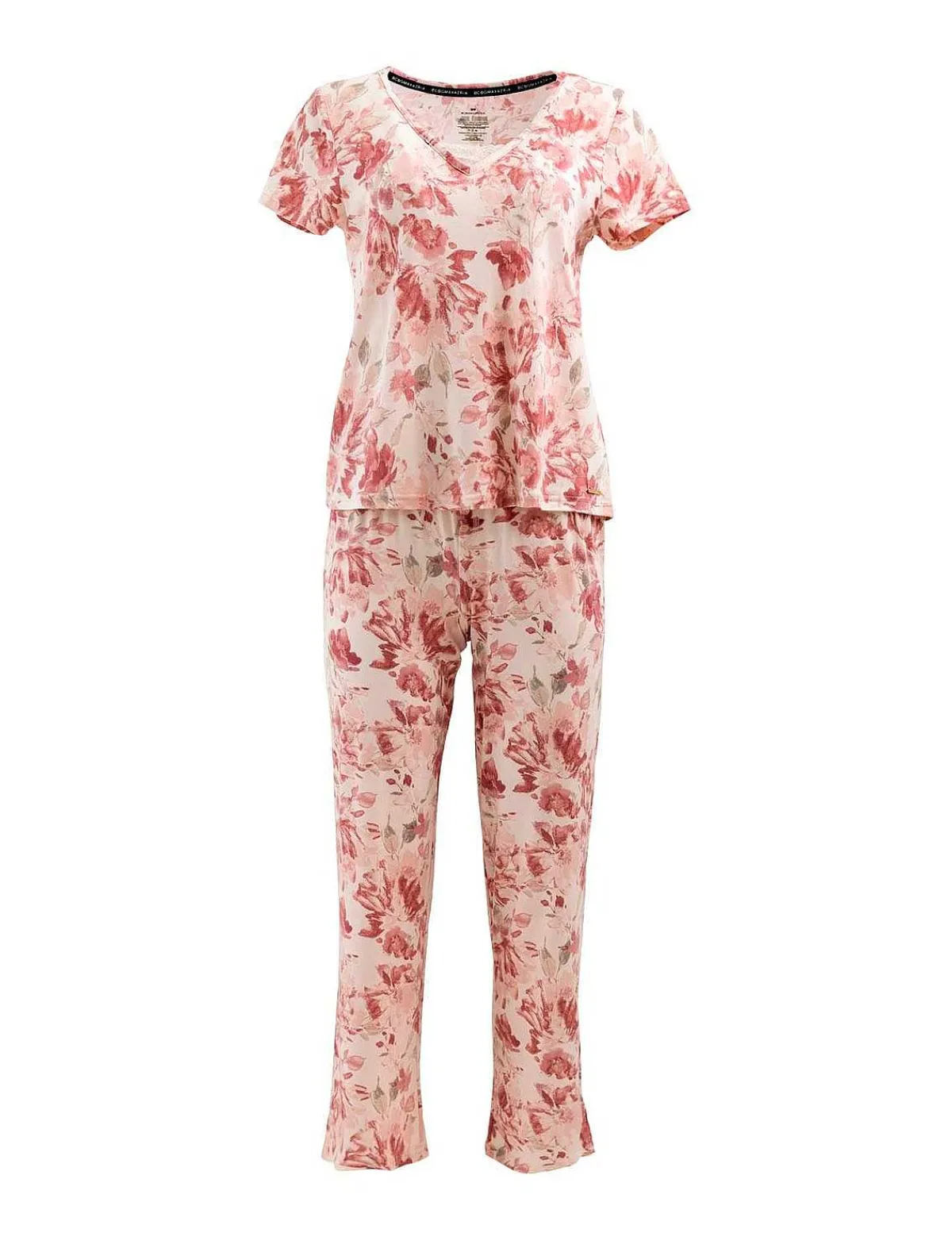Fashion Floral Print Large Pajama Set Women Pajamas