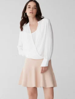 Store Jaklyn High And Low Draped Blouse Women Tops