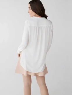 Store Jaklyn High And Low Draped Blouse Women Tops