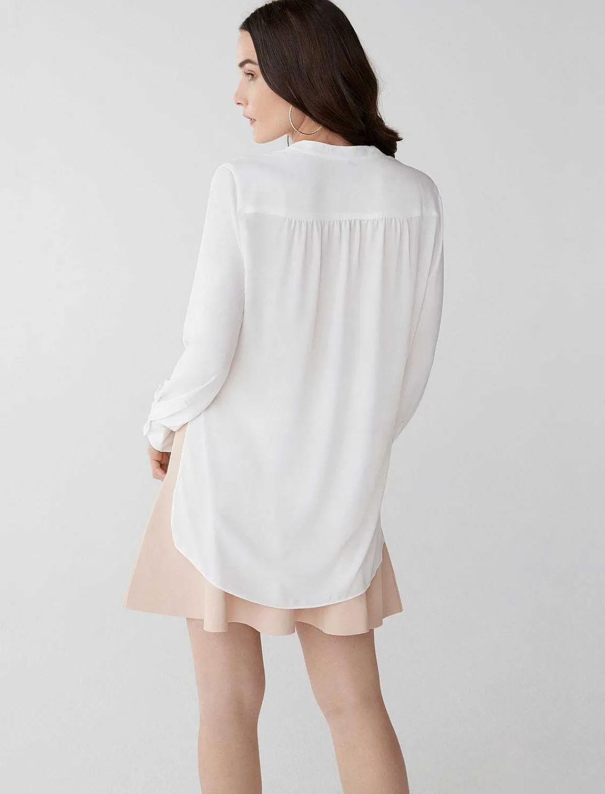 Store Jaklyn High And Low Draped Blouse Women Tops