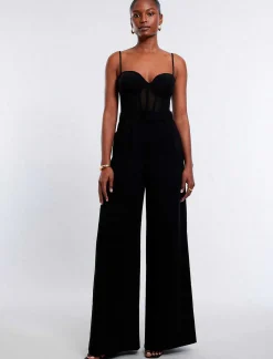 Best Sale Jumpsuit Bustier Pierna Ancha Women Jumpsuits Rompers