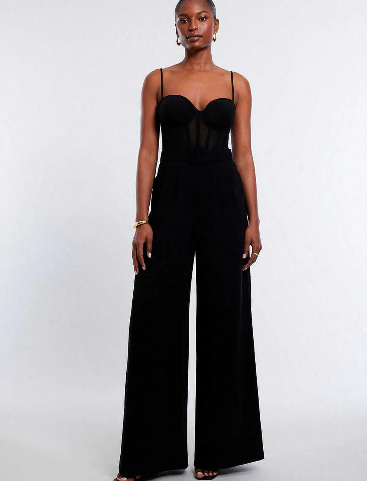 Best Sale Jumpsuit Bustier Pierna Ancha Women Jumpsuits Rompers