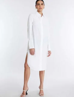 New Large Popelin T-Shirt Dress Women Casual