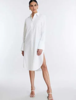 New Large Popelin T-Shirt Dress Women Casual