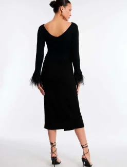 Best Large Sleeve Ribbed Sweater Pullover With Plumas Women Sweaters