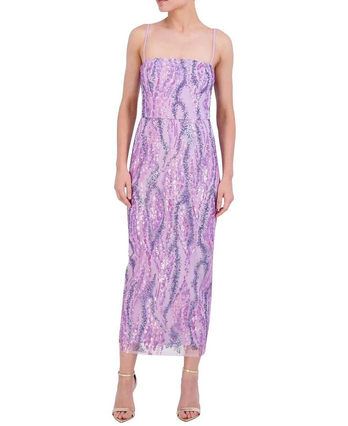 Outlet Lentejuelas Midi Stretch Dress Women Cocktail