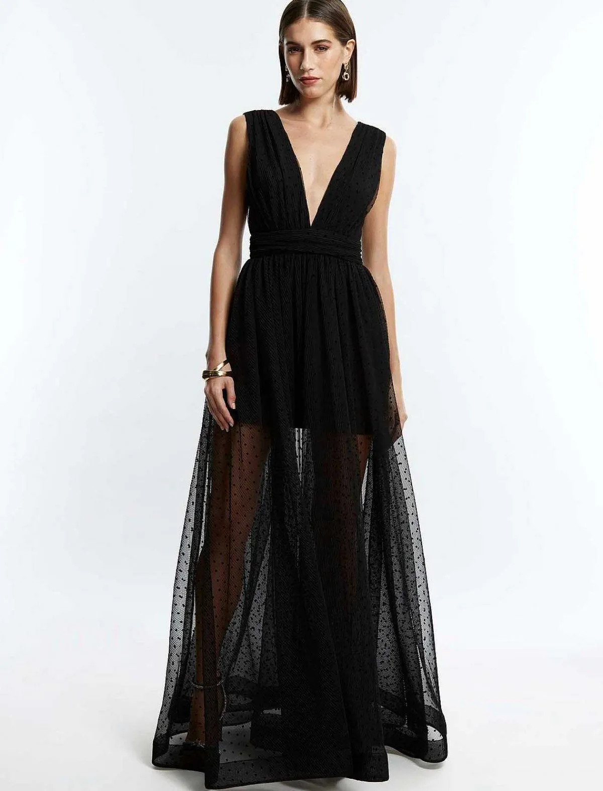 Clearance Lunares Wide Tul Dress Women Night