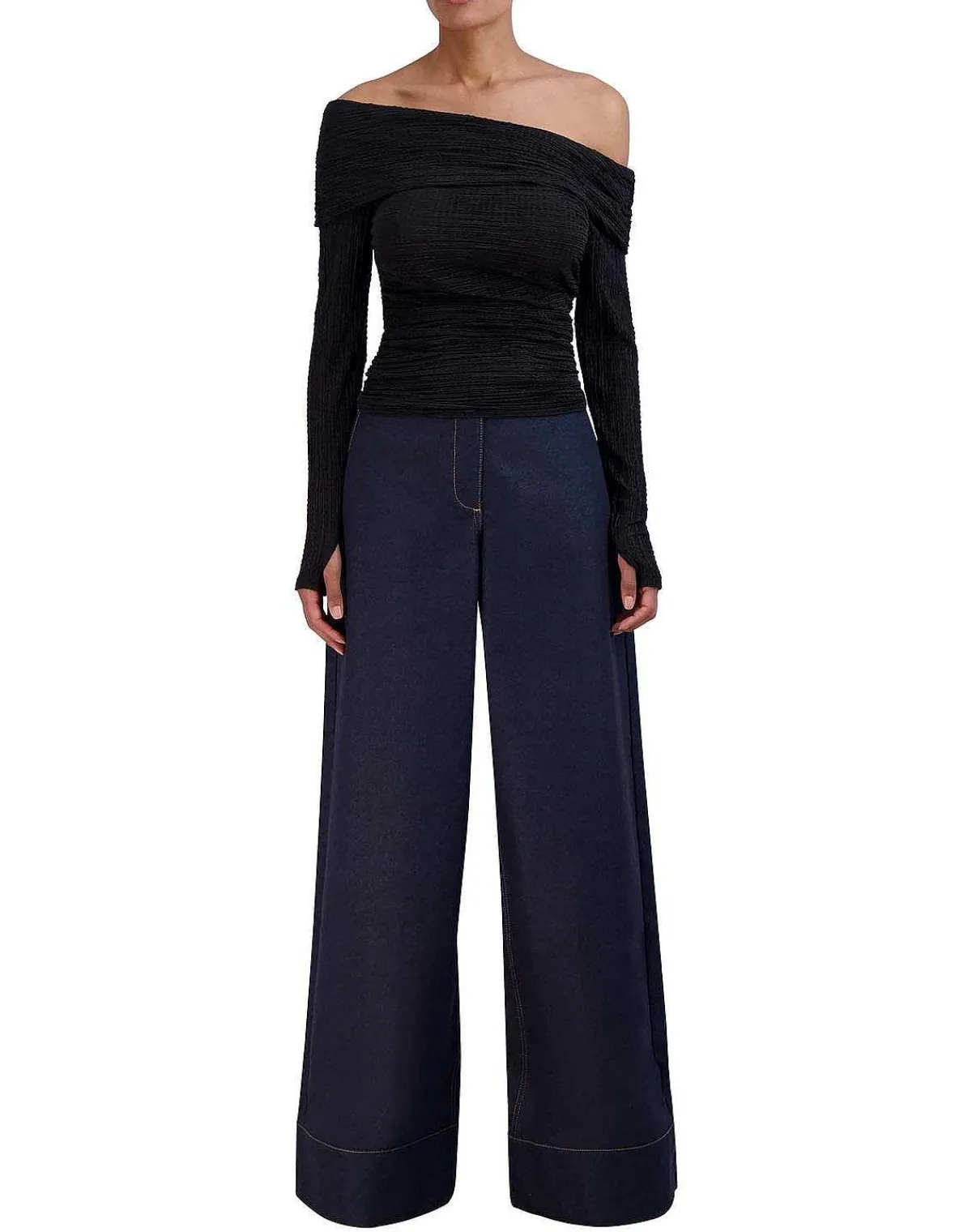 Sale Men'S Blouse Descubiertos Wide Sleeve Women Tops