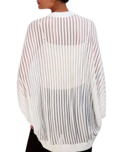 Sale Oversize Rayas Terciopelo Sweater Women Sweaters