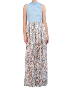 Flash Sale Paisley Pierna Ancha Printed Pants Women Pantalones