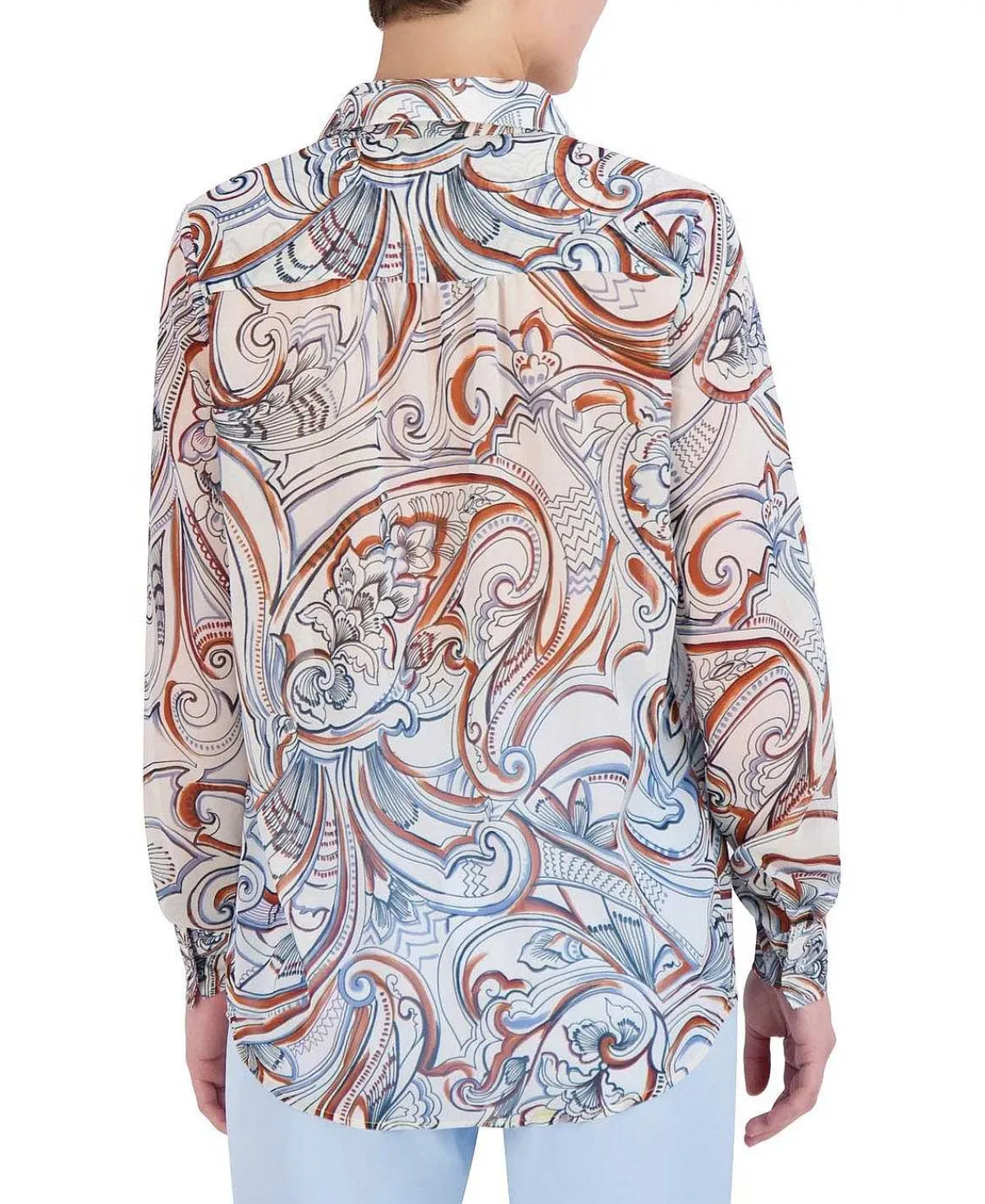 Fashion Paisley Print T-Shirt Blouse Women Tops