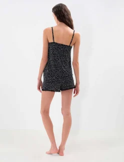 Store Pajama Set Cut Blouse And Short Women Pajamas
