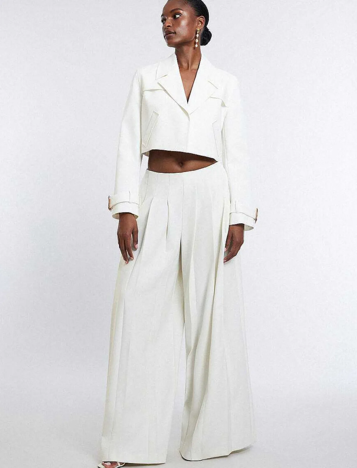 Clearance Pantalon Pierna Ancha Women Pantalones