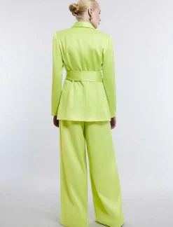 Online Pantalon Pierna Ancha At The Waist Women Pantalones