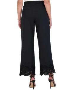 New Pantalon Pierna Ancha Encaje Women Pantalones