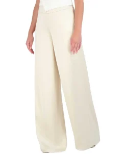 Cheap Pantalon With The Waist In Satin Pierna Ancha Women Pantalones