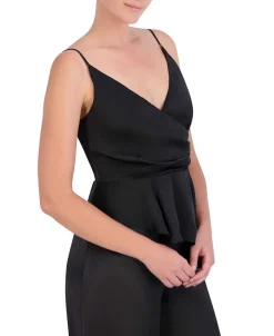 New Peplum Satin Asymmetric Blouse Women Tops