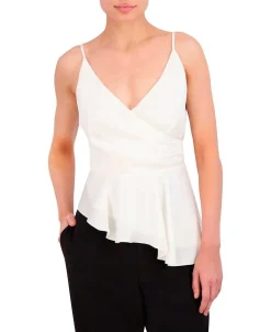 Hot Peplum Satin Asymmetric Blouse Women Tops