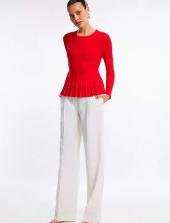 Discount Peplum Wide Sleeve Sweater Pullover Women Sweaters