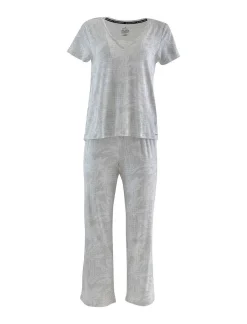 Clearance Playera Escote Printed Large Pajama Set En V Women Pajamas
