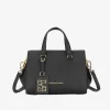 Store Satchel Pocket With Metallic Plate Women Pockets