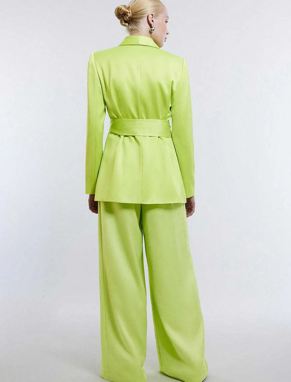 Store Satin Blazer With Lace On Waist Women Outerwear