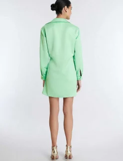 New Satin Cross Dress Women Casual