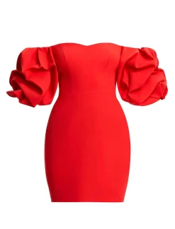Online Short Hombers Dress Descubiertos Manga Globo Women Night