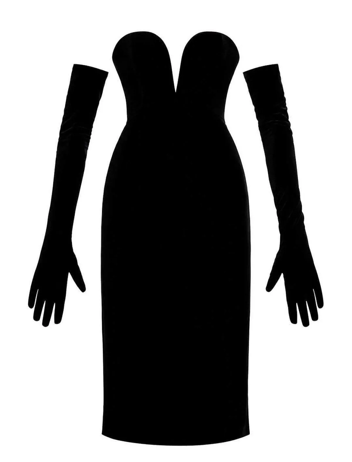 Cheap Terciofel Bodycon Dress With Guantes Women Night