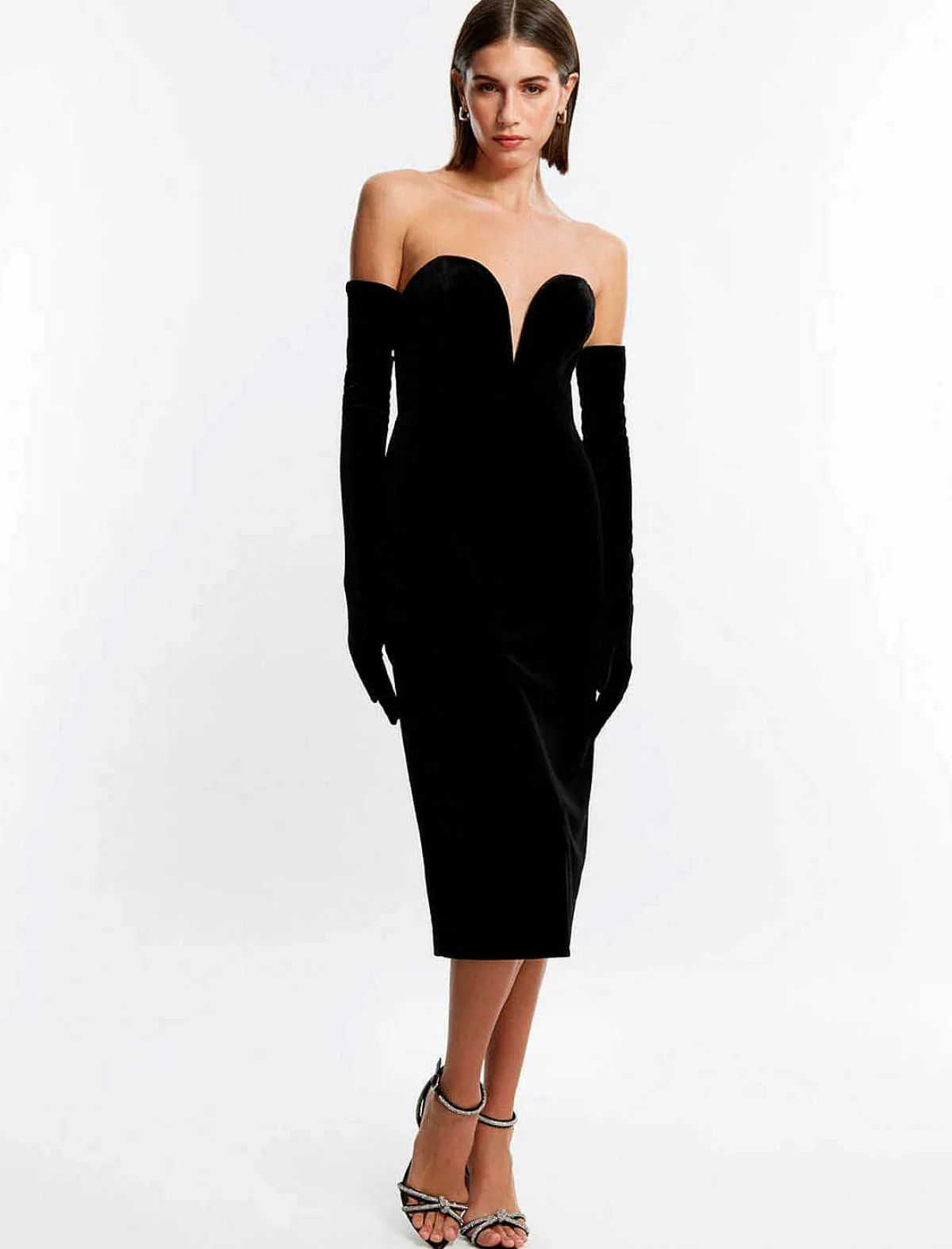 Cheap Terciofel Bodycon Dress With Guantes Women Night