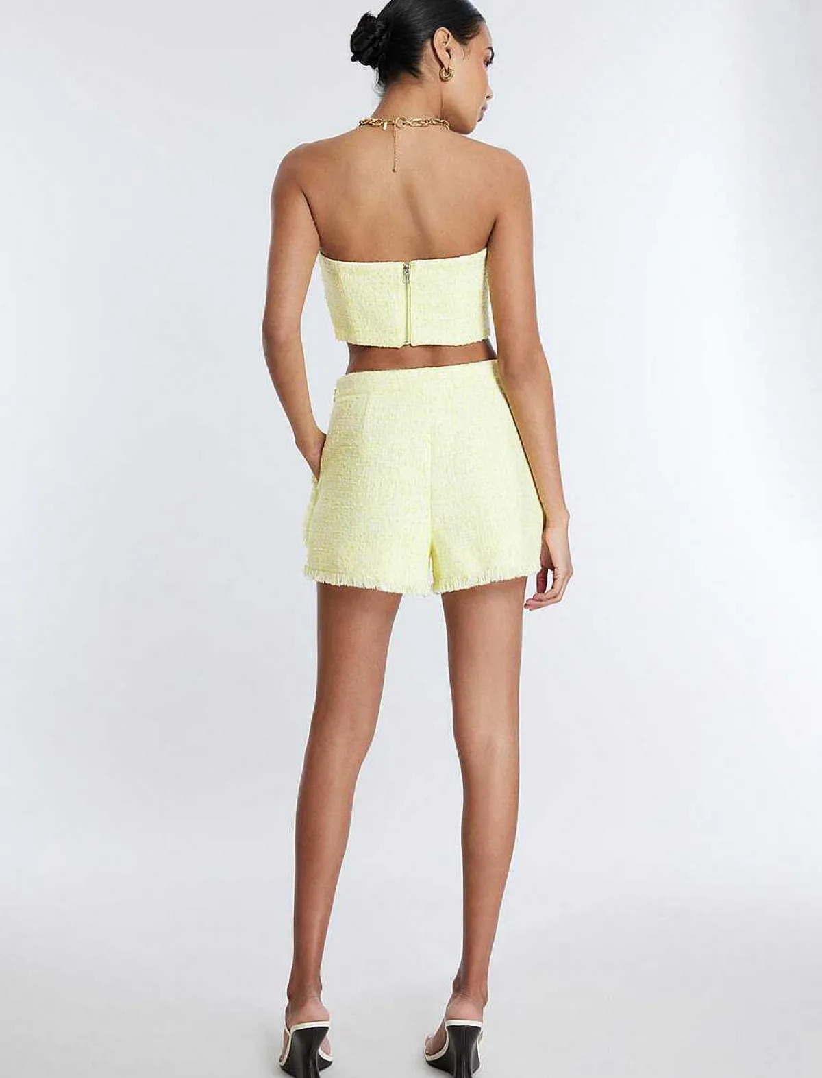 Best Sale Tweed Crop Top Bustier Women Tops