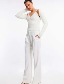 Shop V-Sleeve Sweatshirt Pullover Wide Sleeve Women Sweaters