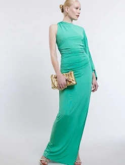 New Wide Asymmetric Dress With Opening Women Night