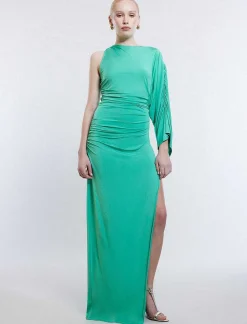 New Wide Asymmetric Dress With Opening Women Night