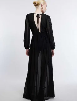 Flash Sale Wide Dress With Abullonaded Sleeves Fitness Women Night