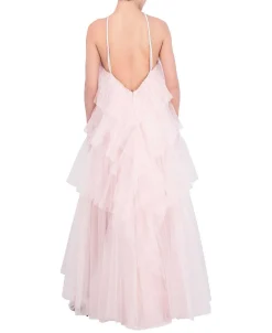 Flash Sale Wide Halter Dress In Stepped Tul Women Night